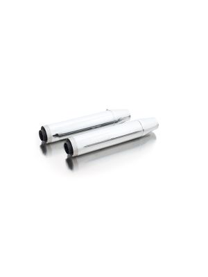 2x CUSTOM exhaust no cat., selectable endcaps, stainless steel chrome