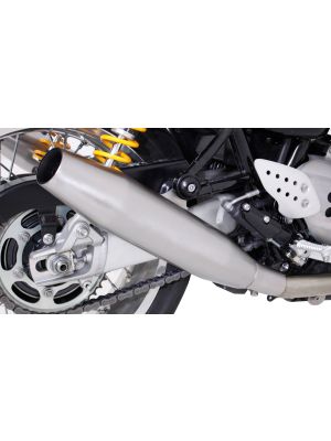 TAPERED muffler, left/right Ø 90mm, stainless steel matt, EEC